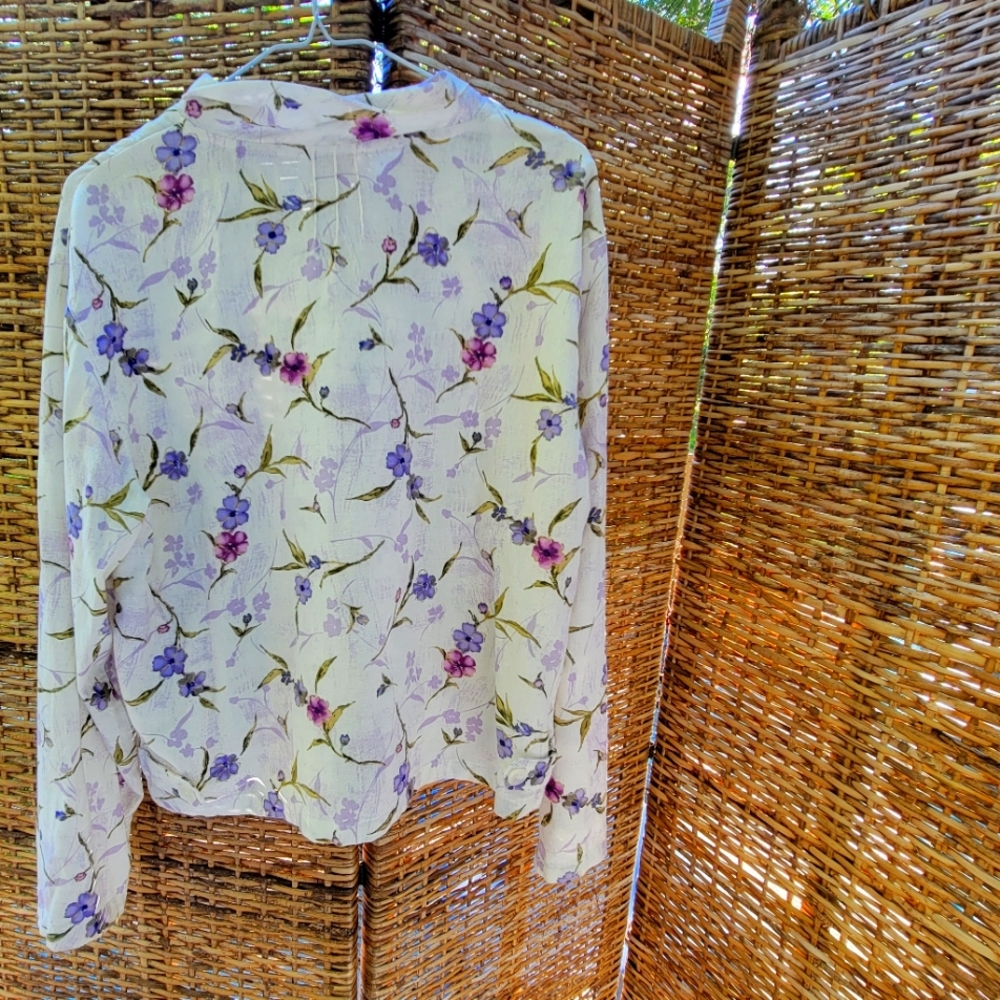 Floral Linen Shirt by Basic Threads - Picture 7 of 16